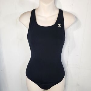 TYR Swimsuit Model T100 Classic Black Racer Back